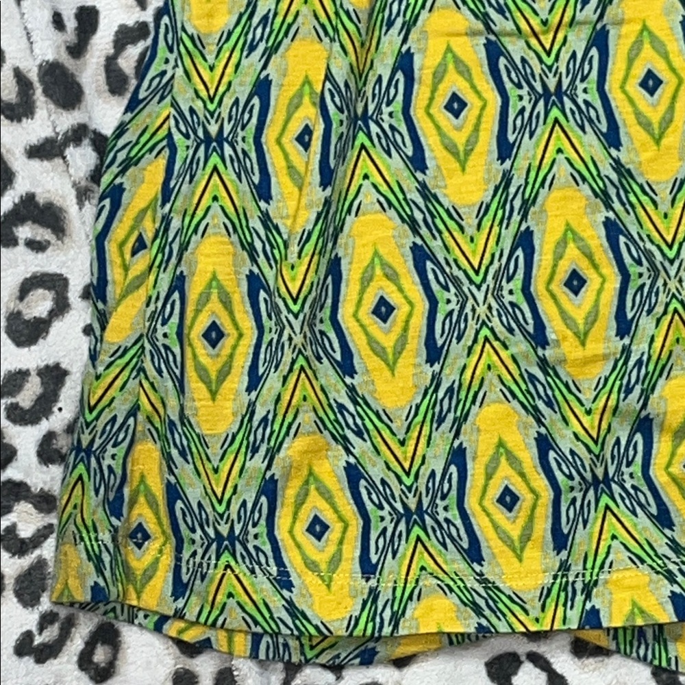 Vintage Pink Rose Vibrant Yellow and Green Maxi Dress - Picture 8 of 15